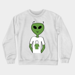 Alien Human T-shirt-T-shirt (long hair) Crewneck Sweatshirt